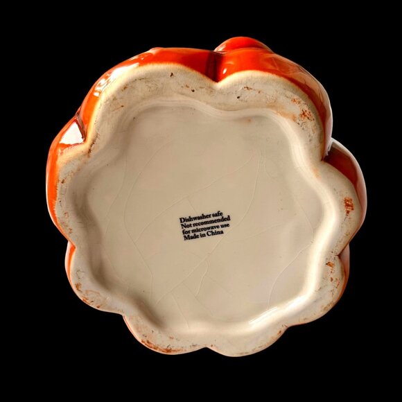 VTG Halloween Anthropomorphic Pumpkin Cookie Jar Ceramic Happy Jack O Lantern - Picture 9 of 12